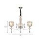 3-Bulb Chandelier Lamp Contemporary Cylindrical Crystal Hanging Light with Chrome Curved Arm Clearhalo 'Ceiling Lights' 'Chandeliers' Lighting' options 965846