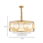 Square/Round Crystal Rods Drop Lamp Traditional 8 Lights Sitting Room Chandelier with Gold Frame Clearhalo 'Ceiling Lights' 'Chandeliers' Lighting' options 965856
