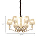 Chrome 6-Light Down Lighting Pendant Modern Crystal Tapered Shade Chandelier for Living Room Clearhalo 'Ceiling Lights' 'Chandeliers' Lighting' options 965936