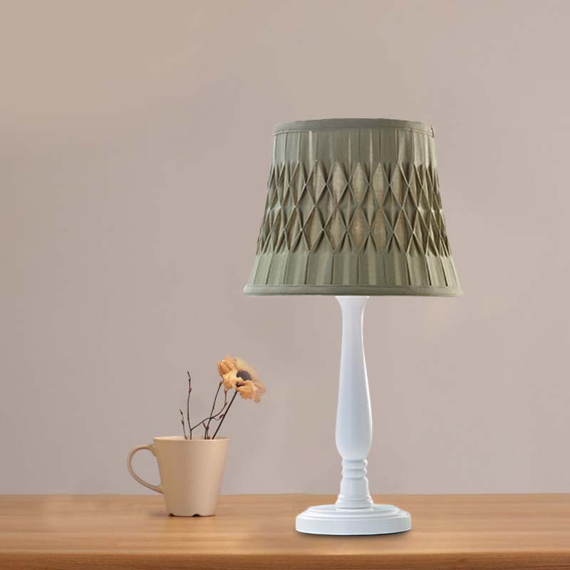 Macaron Barrel Shape Reading Book Light Wood 1 Bulb Bedroom Nightstand Lamp in Pink/Purple/Green Clearhalo 'Lamps' 'Table Lamps' Lighting' 966186