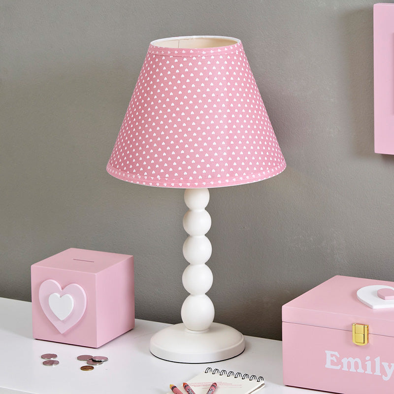 Pink Barrel Shape Desk Light Modern 1 Head Wood Bedroom Table Lamp with Fabric Shade Clearhalo 'Lamps' 'Table Lamps' Lighting' 966243