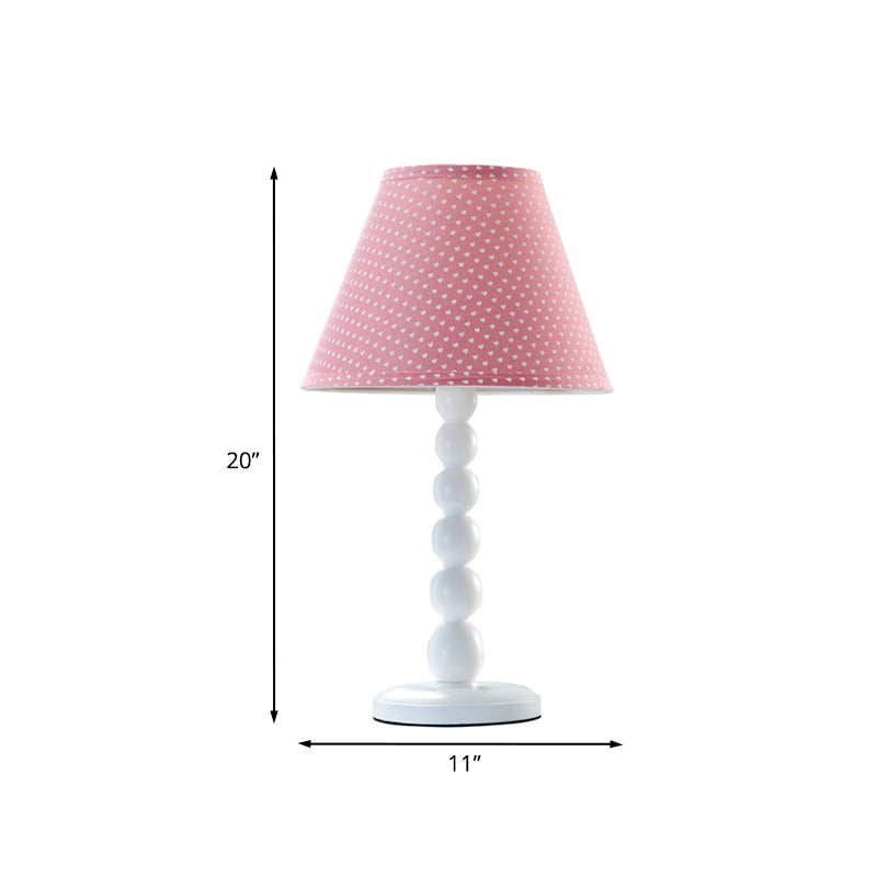 Pink Barrel Shape Desk Light Modern 1 Head Wood Bedroom Table Lamp with Fabric Shade Clearhalo 'Lamps' 'Table Lamps' Lighting' 966246