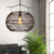 Wire Cage Living Room Ceiling Light with Round Shade and Chain Industrial Style Metal 1 Light Black Pendant Lighting Black Clearhalo 'Art Deco Pendants' 'Black' 'Cast Iron' 'Ceiling Lights' 'Ceramic' 'Crystal' 'Industrial Pendants' 'Industrial' 'Metal' 'Middle Century Pendants' 'Pendant Lights' 'Pendants' 'Rustic Pendants' 'Tiffany' Lighting' 96777