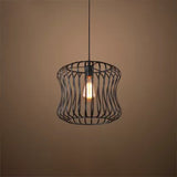 Wire Guard Metallic Hanging Ceiling Light Vintage 1 Head Living Room Suspension Light in Matte Black Black Clearhalo 'Art Deco Pendants' 'Black' 'Cast Iron' 'Ceiling Lights' 'Ceramic' 'Crystal' 'Industrial Pendants' 'Industrial' 'Metal' 'Middle Century Pendants' 'Pendant Lights' 'Pendants' 'Rustic Pendants' 'Tiffany' Lighting' 96787