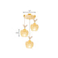 Apple Shaped Dining Room Cluster Pendant Light Crystal Embedded 3 Heads Minimal Hanging Lamp Kit in Gold Clearhalo 'Ceiling Lights' 'Modern Pendants' 'Modern' 'Pendant Lights' 'Pendants' Lighting' 968604