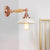 Rose Gold One Light Sconce Light Industrial Opal Glass Cone Shade Lighting Fixture White Clearhalo 'Cast Iron' 'Glass' 'Industrial wall lights' 'Industrial' 'Middle century wall lights' 'Modern' 'Tiffany' 'Traditional wall lights' 'Wall Lamps & Sconces' 'Wall Lights' Lighting' 968985