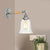 1 Light Clear Textured Glass Wall Sconce Light Vintage Chrome Bell Living Room Lighting Fixture, 8"/4"/6" Wide Wooden Arm Clear Clearhalo 'Cast Iron' 'Glass' 'Industrial wall lights' 'Industrial' 'Middle century wall lights' 'Modern' 'Tiffany' 'Traditional wall lights' 'Wall Lamps & Sconces' 'Wall Lights' Lighting' 968991