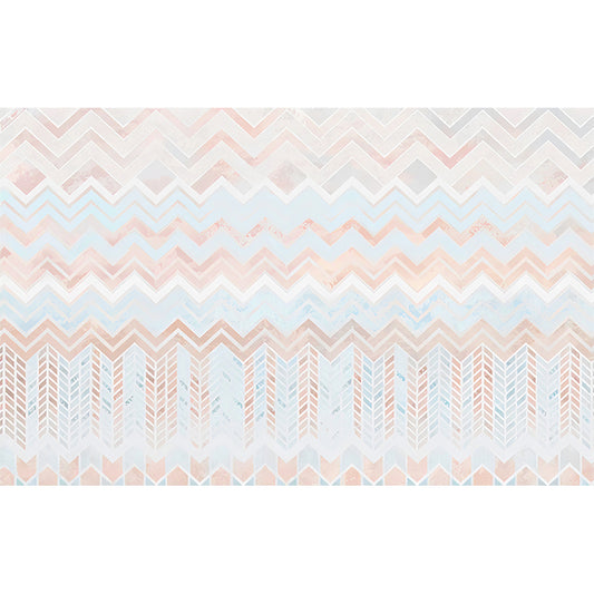 Full Size Geometries Mural Wallpaper for Living Room in Pink and Blue, Stain-Resistant Clearhalo 'Wall Decor' 'Wall Mural' 969159