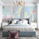 Big Minimalist Mural Wallpaper Watercolors Wall Decor in Multi-Color, Made to Measure Clearhalo 'Wall Decor' 'Wall Mural' 969162