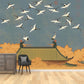 Blue Sky and Bird Mural Wallpaper Waterproof Wall Covering for Accent Wall Clearhalo 'Wall Decor' 'Wall Mural' 969468