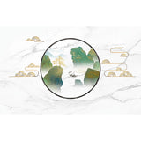 Illustration Mountain Mural Full Size Wall Art for Accent Wall, Custom-Printed Clearhalo 'Wall Decor' 'Wall Mural' 969523