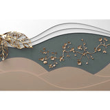 Pink and Green Nostalgic Mural Customized Size 3D Print Plum Blossom Wall Decor for Guest Room