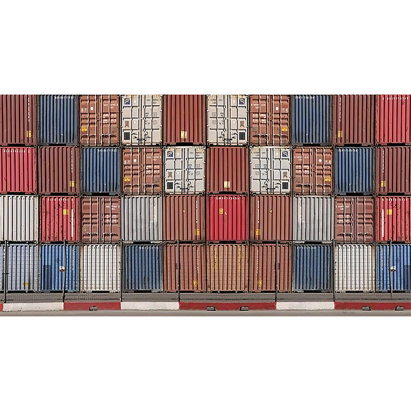 Industrial Container Wall Decor in Pastel Color Living Room Wall Mural, Custom-Made Clearhalo 'Wall Decor' 'Wall Mural' 969723