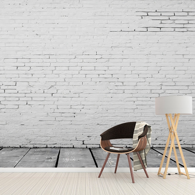 Moisture-Resistant Brick Wall Art Non-Woven Contemporary Wall Mural for Accent Wall Clearhalo 'Wall Decor' 'Wall Mural' 969732