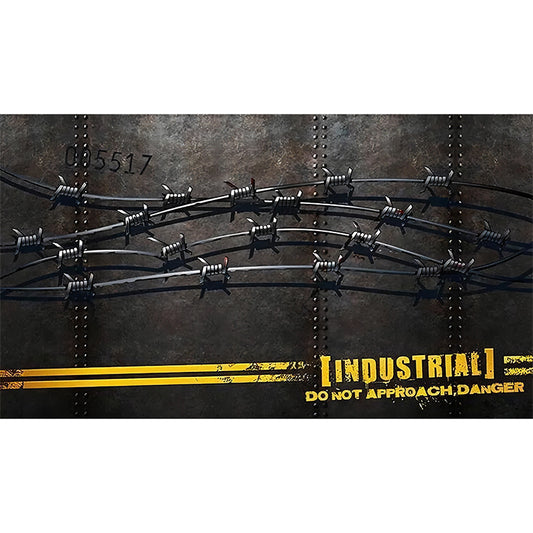 Photo Chain and Rivet Mural for Coffee Shop Letter Industrial Wall Covering in Black, Stain-Resistant Clearhalo 'Wall Decor' 'Wall Mural' 969748