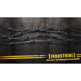 Photo Chain and Rivet Mural for Coffee Shop Letter Industrial Wall Covering in Black, Stain-Resistant Clearhalo 'Wall Decor' 'Wall Mural' 969748