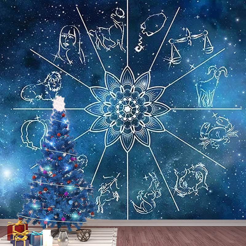 Illustration Universe Wall Art Full Size Mural for Accent Wall, Personalized Size Available Clearhalo 'Wall Decor' 'Wall Mural' 969762