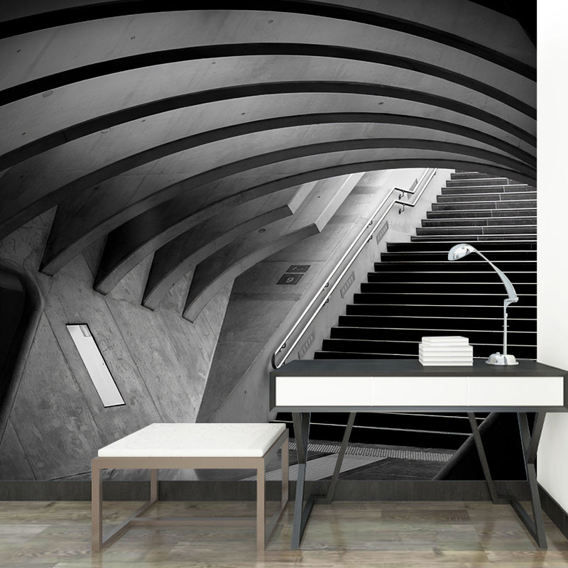 Decorative 3D Tunnel Mural Wallpaper Art Non-Woven Fabric Wall Covering for Meeting Room Clearhalo 'Wall Decor' 'Wall Mural' 969766