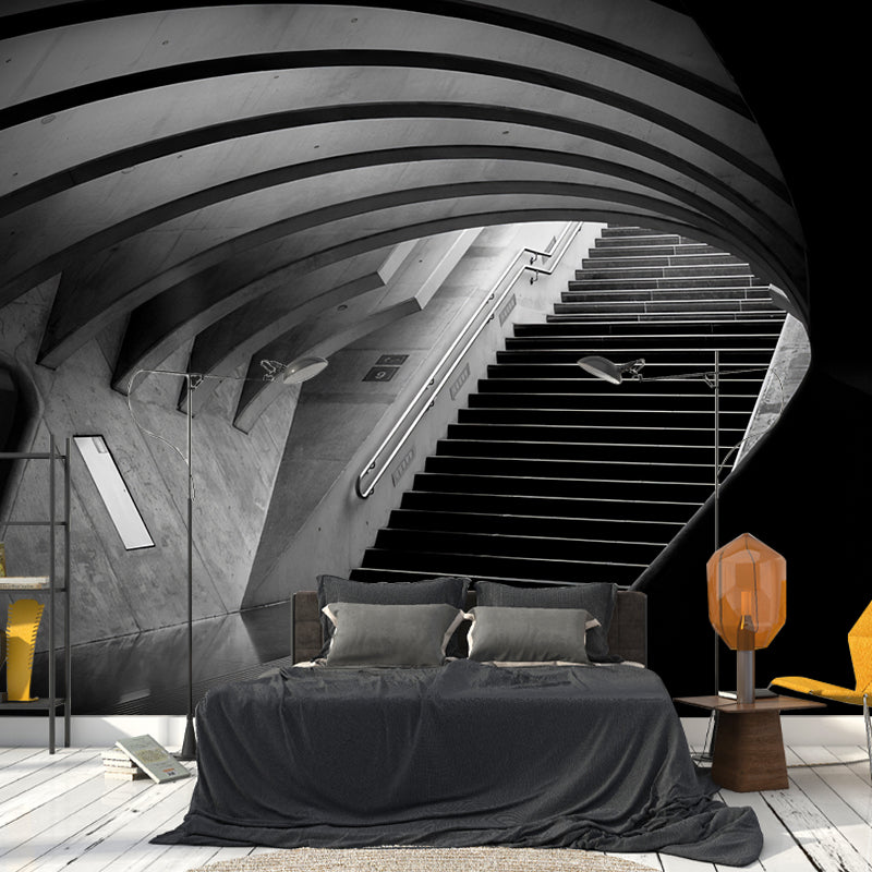 Decorative 3D Tunnel Mural Wallpaper Art Non-Woven Fabric Wall Covering for Meeting Room Clearhalo 'Wall Decor' 'Wall Mural' 969767