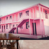 Full Photo Romantic Mural Wallpaper for Girl's Bedroom with European Construction in Pastel Pink Clearhalo 'Wall Decor' 'Wall Mural' 969787