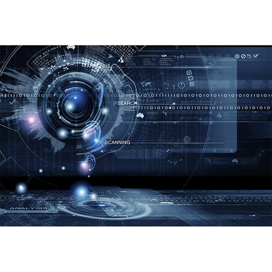 Cool Circuit Board Mural Wallpaper for Meeting Room, Dark Blue, Personalized Size Available Clearhalo 'Wall Decor' 'Wall Mural' 969793