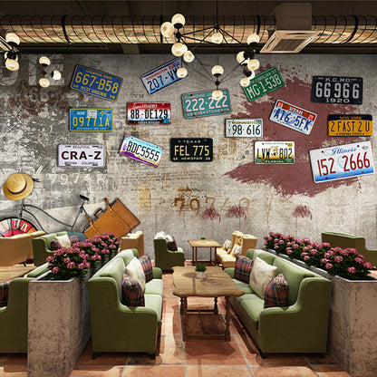 Photo Car Plated Wall Covering Extra Large Wall Mural for Living Room, Custom-Printed Brown Clearhalo 'Wall Decor' 'Wall Mural' 969953