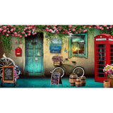 European Street Wall Mural for Accent Wall, Pastel Color, Personalized Size Available Clearhalo 'Wall Decor' 'Wall Mural' 970001