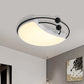 Metal Moon Ceiling Flush Mount Nordic LED White Finish Flush Light Fixture for Bedroom Clearhalo 'Ceiling Lights' 'Close To Ceiling Lights' 'Close to ceiling' 'Flush mount' Lighting' 974273