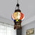 Black Spherical Ceiling Lamp Bohemian Metal Single Head Living Room Suspension Light with Crystal Draping Black Clearhalo 'Ceiling Lights' 'Pendant Lights' 'Pendants' Lighting' 974333_9167f83d-954b-4e94-9c07-ead914c6b320