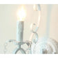 Metal Candle Sconce Light with Crystal Deco 1 Head Traditional Wall Lamp in White for Hallway Clearhalo 'Wall Lamps & Sconces' 'Wall Lights' Lighting' 97445