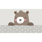 Whole Cartoon Bear Wall Art for Children's Bedroom Polka Dot Wall Mural in Brown, Water-Resistant Clearhalo 'Wall Decor' 'Wall Mural' 977692