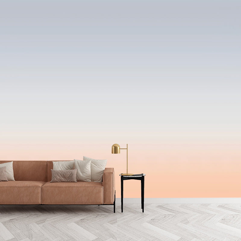 Extra Large Minimalist Wall Mural Decal in Natural Color Ombre Wall Art, Custom-Printed Purple-Pink Clearhalo 'Wall Decor' 'Wall Mural' 977699