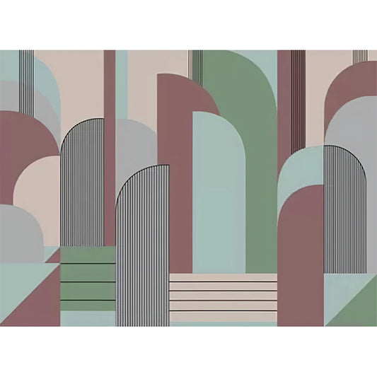 Illustration Geometries Wall Mural Decal Extra Large Wall Art for Living Room, Made to Measure