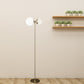 Globe Floor Light Nordic Metallic LED Living Room Standing Lamp with White Glass Shade in Black/Gold Clearhalo 'Floor Lamps' 'Lamps' Lighting' 978425