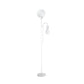Minimalist Ball Standing Lamp Glass 2-Head Bedroom Reading Floor Light with Curved Arm in Black/White Clearhalo 'Floor Lamps' 'Lamps' Lighting' 978483