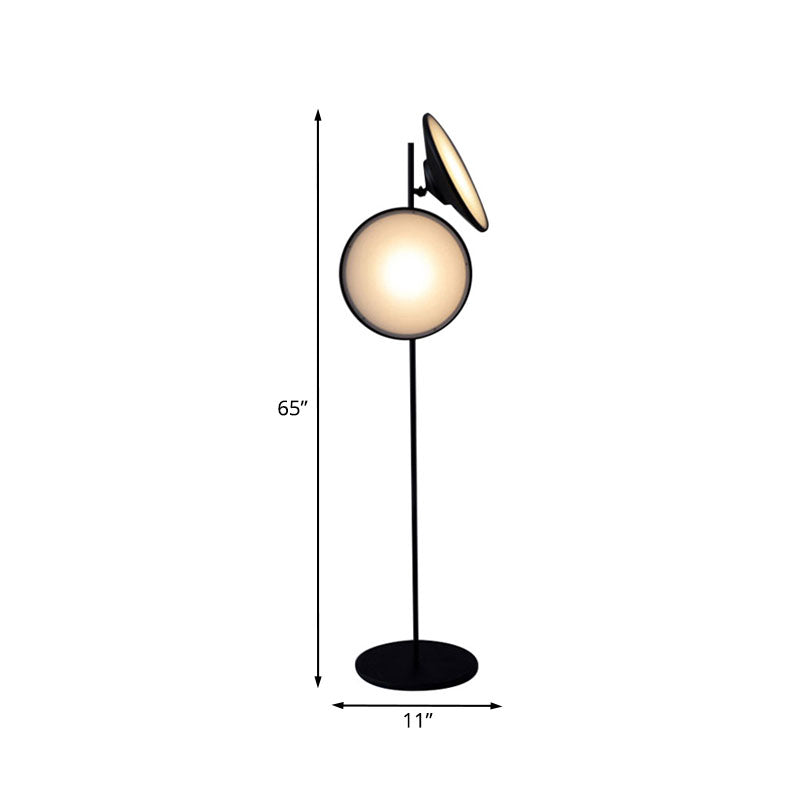 Nordic Trumpet Standing Lighting Metal LED Study Room Floor Reading Lamp in Black, Warm/White Light Clearhalo 'Floor Lamps' 'Lamps' Lighting' 978519