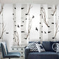 Grey and White Birch Mural Wallpaper Stain-Resistant Wall Covering for Dining Room Decoration Clearhalo 'Wall Decor' 'Wall Mural' 978837