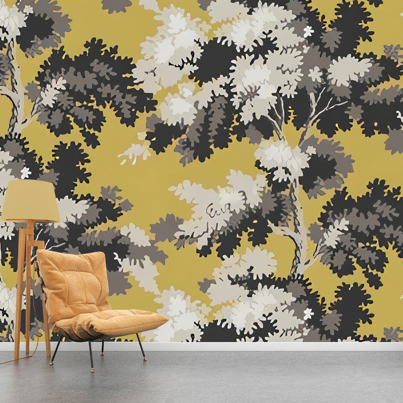 Full Size Tree Wall Art in Neutral Color Non-Woven Material Wall Mural for Home Decoration, Made to Measure Clearhalo 'Wall Decor' 'Wall Mural' 979017