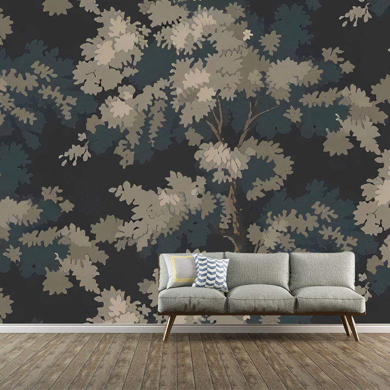 Full Size Tree Wall Art in Neutral Color Non-Woven Material Wall Mural for Home Decoration, Made to Measure Clearhalo 'Wall Decor' 'Wall Mural' 979023