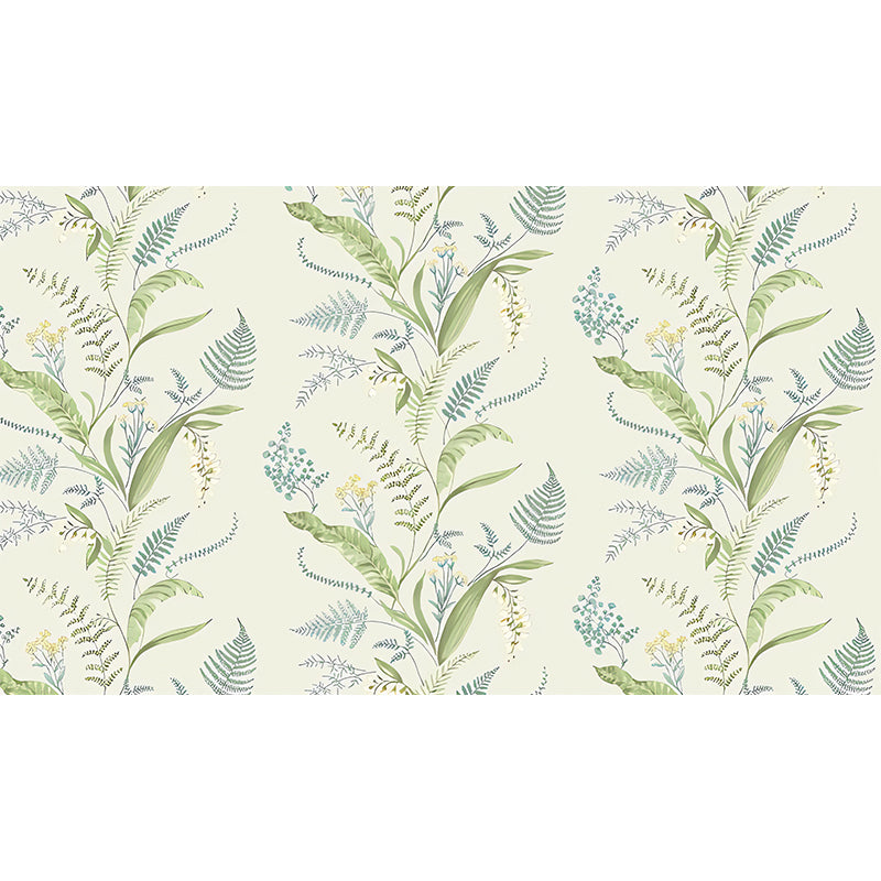 Modernism Plant Wall Mural Decal in Pastel Green Guest Room Wall Covering, Custom-Made Clearhalo 'Wall Decor' 'Wall Mural' 979029