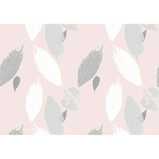 Illustration Feather Wall Mural Full Size Wall Art for Girl's Bedroom in Pink, Made to Measure