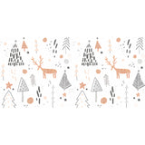 Cartoon Deer Wall Mural Decal in White Non-Woven Fabric Wall Covering for Living Room Decor, Custom-Printed Clearhalo 'Wall Decor' 'Wall Mural' 979109