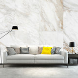 Minimalist Marble Wall Mural in Grey Living Room Wall Art, Personalized Size Available