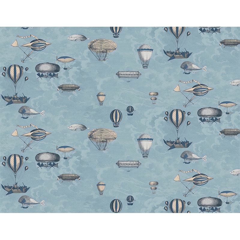 Stain-Resistant Balloon Mural Wallpaper Non-Woven Material Cartoon Wall Art for Children's Bedroom Clearhalo 'Wall Decor' 'Wall Mural' 979174