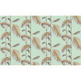 Fresh Leaves and Stem Mural Wallpaper for Living Room Contemporary Wall Decor, Made to Measure Clearhalo 'Wall Decor' 'Wall Mural' 979209