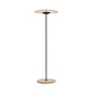 Light Wood Disk Shade Stand Up Lamp Modernist LED Metallic Floor Standing Light for Bedside Clearhalo 'Floor Lamps' 'Lamps' Lighting' 979253