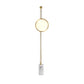 Gold Finish Round Panel Standing Floor Light Modernist LED Metallic Stand Up Lamp for Living Room Clearhalo 'Floor Lamps' 'Lamps' Lighting' 979289