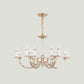 Gold Swoop Arm Chandelier Light Modern Style Crystal Prism 6 Lights Dining Table Suspension Lamp Clearhalo 'Ceiling Lights' 'Chandeliers' 'Modern Chandeliers' 'Modern' Lighting' 979504