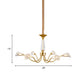 6-Head Burst Design Cone Chandelier Postmodern Gold Ribbed Crystal Hanging Light Fixture Clearhalo 'Ceiling Lights' 'Chandeliers' 'Modern Chandeliers' 'Modern' Lighting' 979553