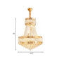 Crystal Basket Shaped Chandelier Vintage 8-Bulb Parlor Hanging Ceiling Light in Gold Clearhalo 'Ceiling Lights' 'Chandeliers' Lighting' options 979561